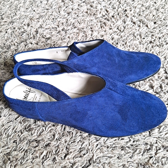 Rangoni Firenze Amalfi Navy Slingback Wedge Clog - Picture 4 of 5